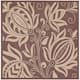 SAFAVIEH Courtyard Leatrice Indoor/ Outdoor Patio Backyard Rug - 6'7" x 6'7" Square - Chocolate/Natural