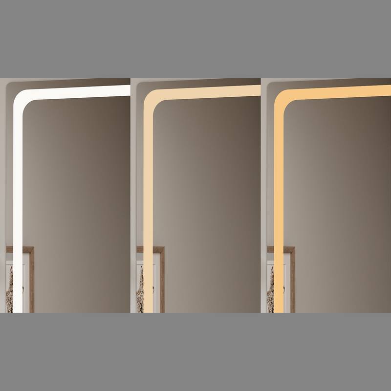 Vanity Desk with LED Lighted Mirror, Makeup Vanity Table with Drawers, Shelves and Stool