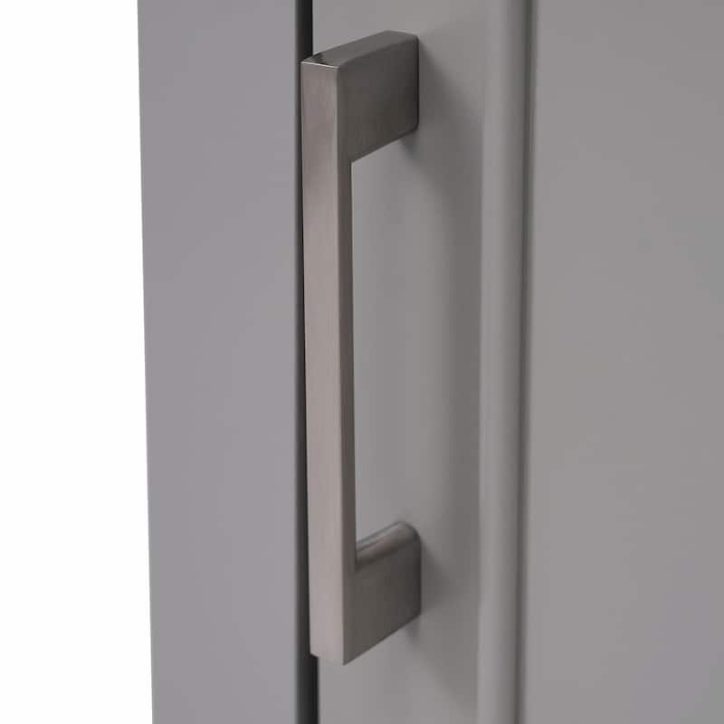 Modern 20-Inch Small Bathroom Vanity Cabinet with Ceramic Basin