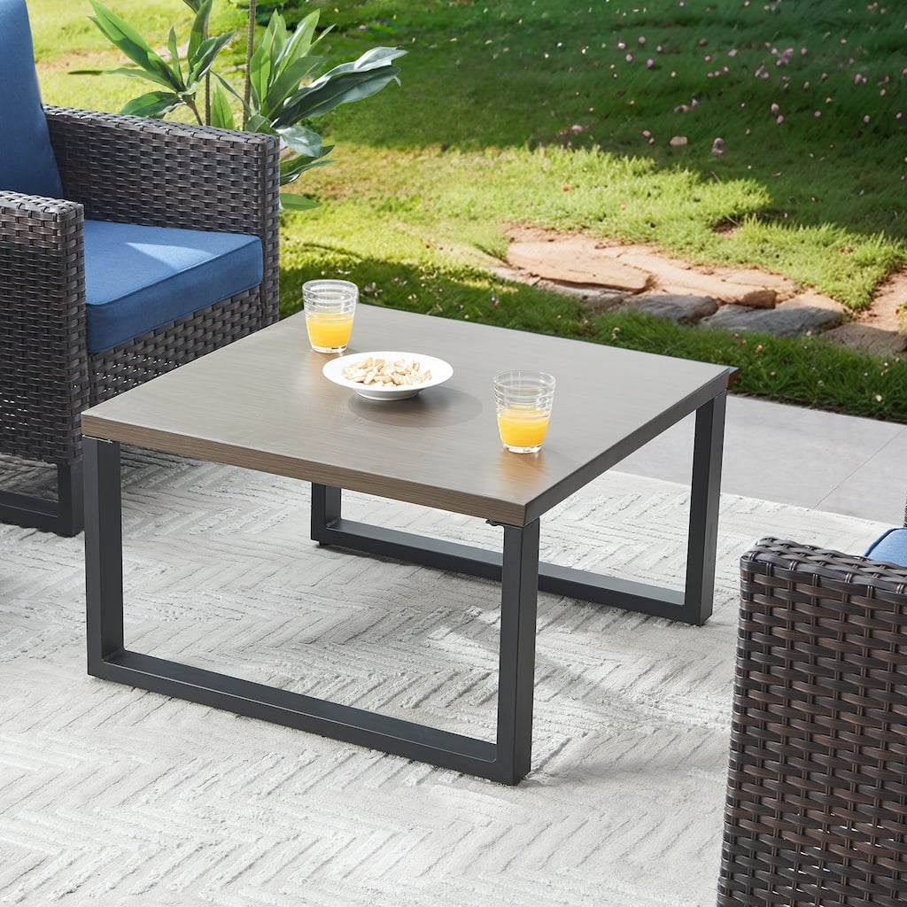 Gymojoy Modern Metal Outdoor Coffee Table/ Side Table