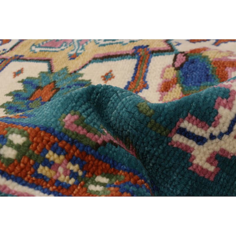 ECARPETGALLERY Hand-knotted Jules Serapi Teal Wool Rug - 7'10 x 10'0