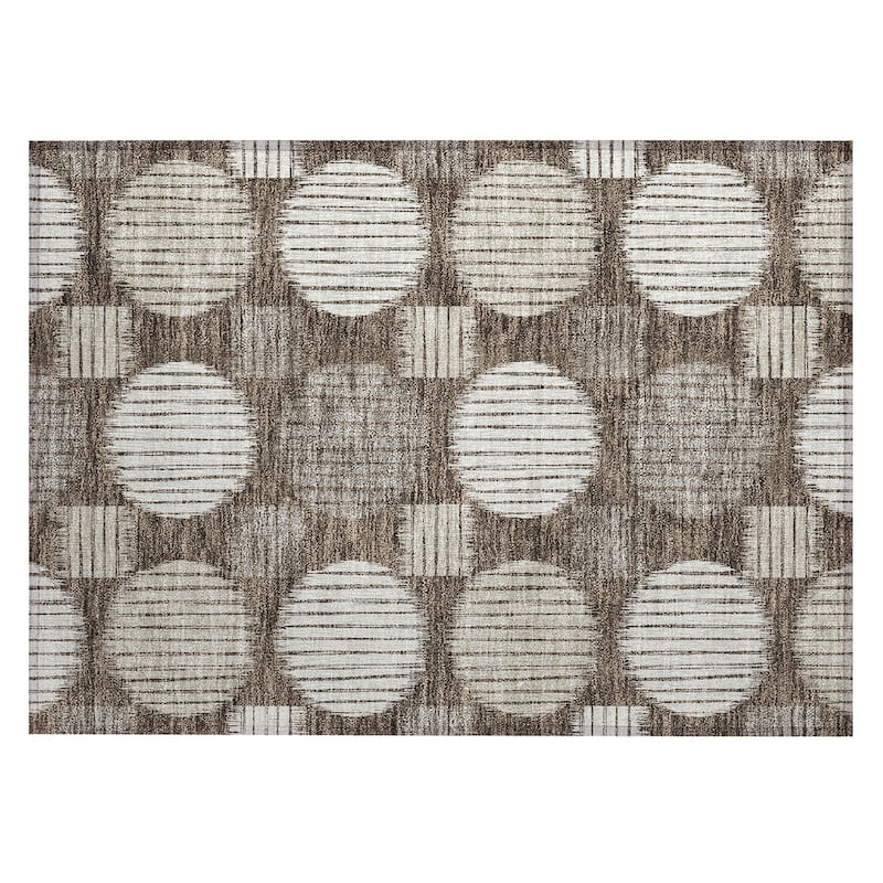 Machine Washable Indoor/ Outdoor Chantille Contemporary Dotty Rug