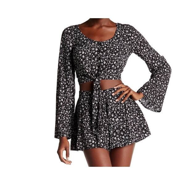 Shop L Atiste New Black Womens Size Medium M Cropped Floral
