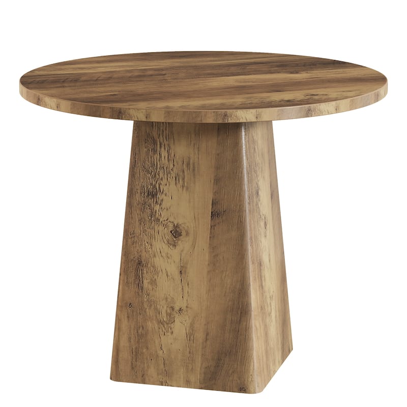 31.5" Industrial Round Kitchen Dining Table for Small Spaces