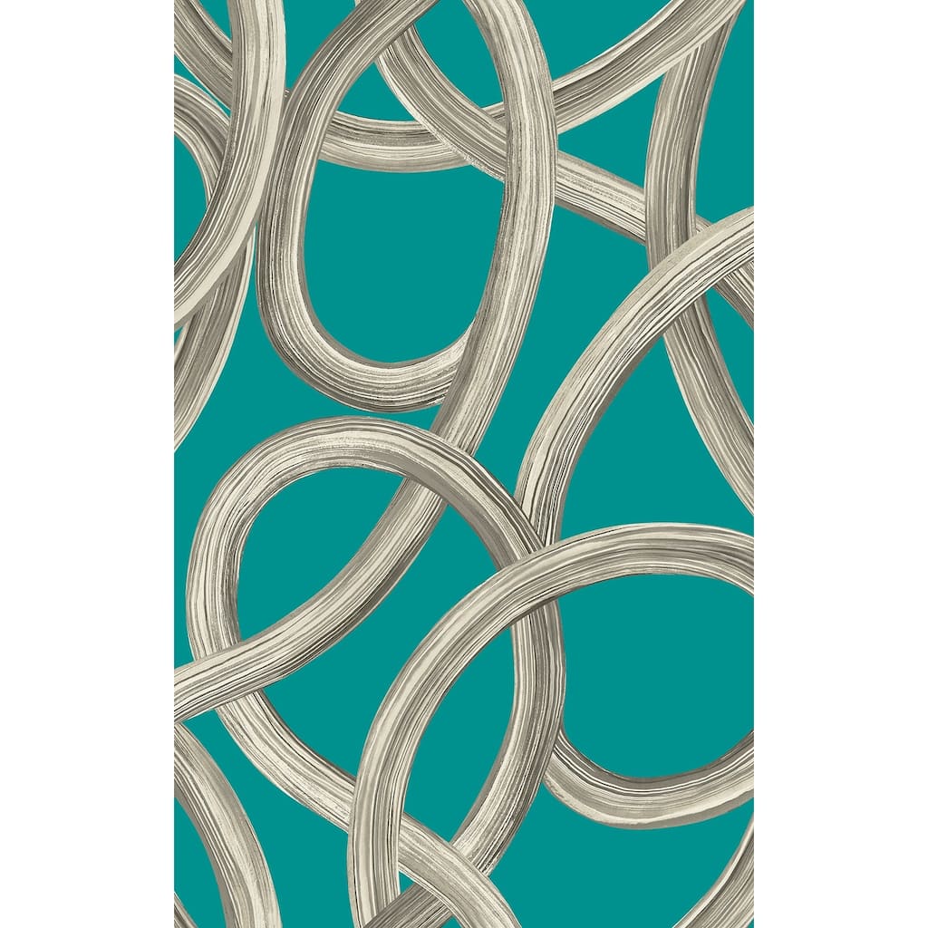 Calix Turquoise Twisted Geo Wallpaper