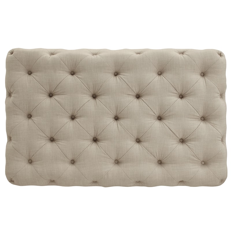 Knightsbridge Rectangular Tufted Ottoman with Casters by iNSPIRE Q Artisan