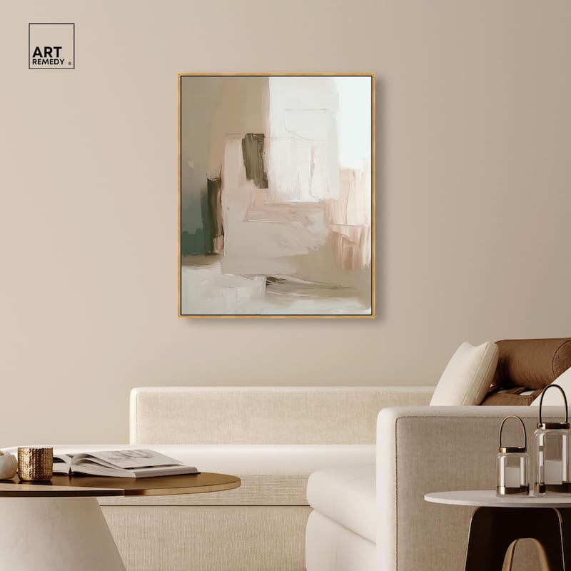 Calm in Texture Canvas by Art Remedy