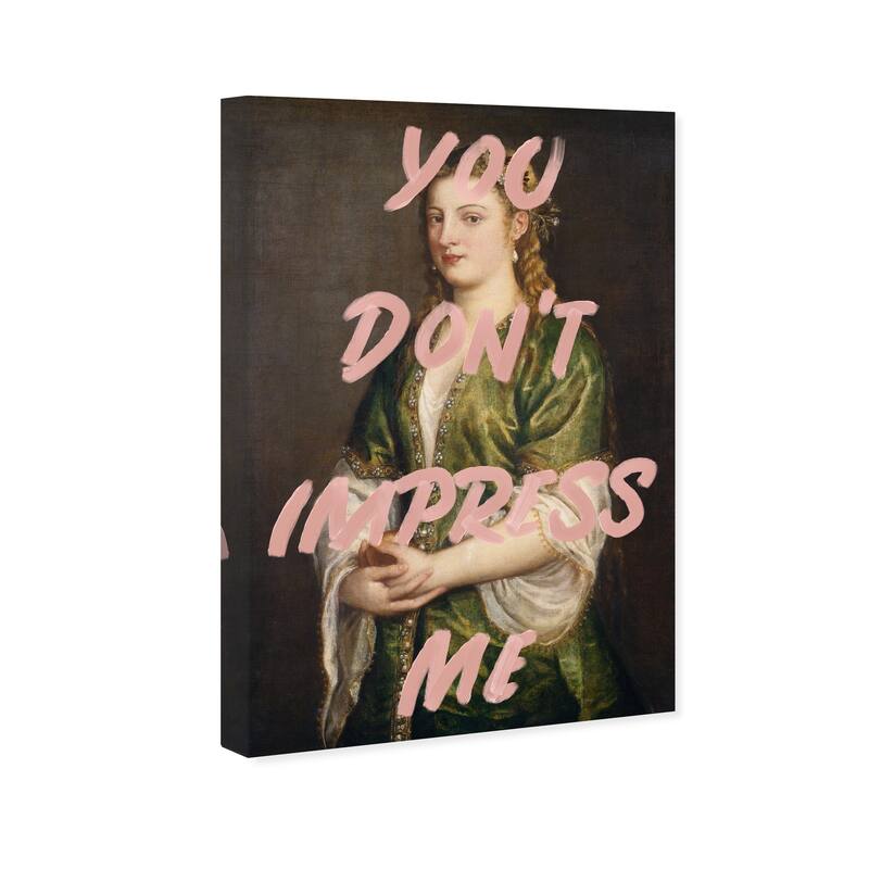 Wynwood Studio Canvas Fashion and Glam Impress me Pink and Light Pink Modern & Contemporary Wall Art Canvas Print