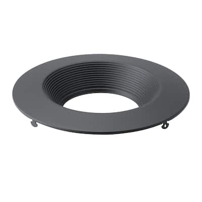 Kichler Direct-to-Ceiling Recessed Decorative Trim 6 inch Round Textured Black