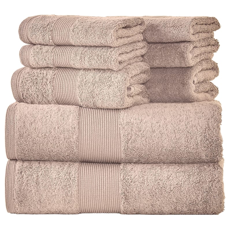 Fabstyles 8 Piece Plush Cotton Towel Set