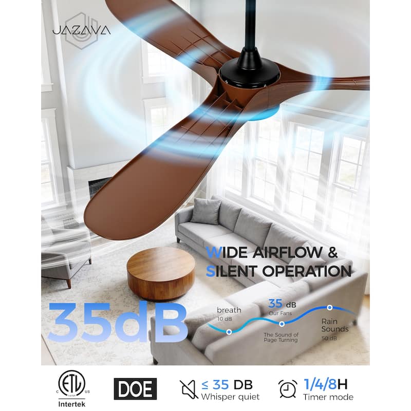 52"or 62" Diammable Ceiling Fan with Light,DC Motor and Remote