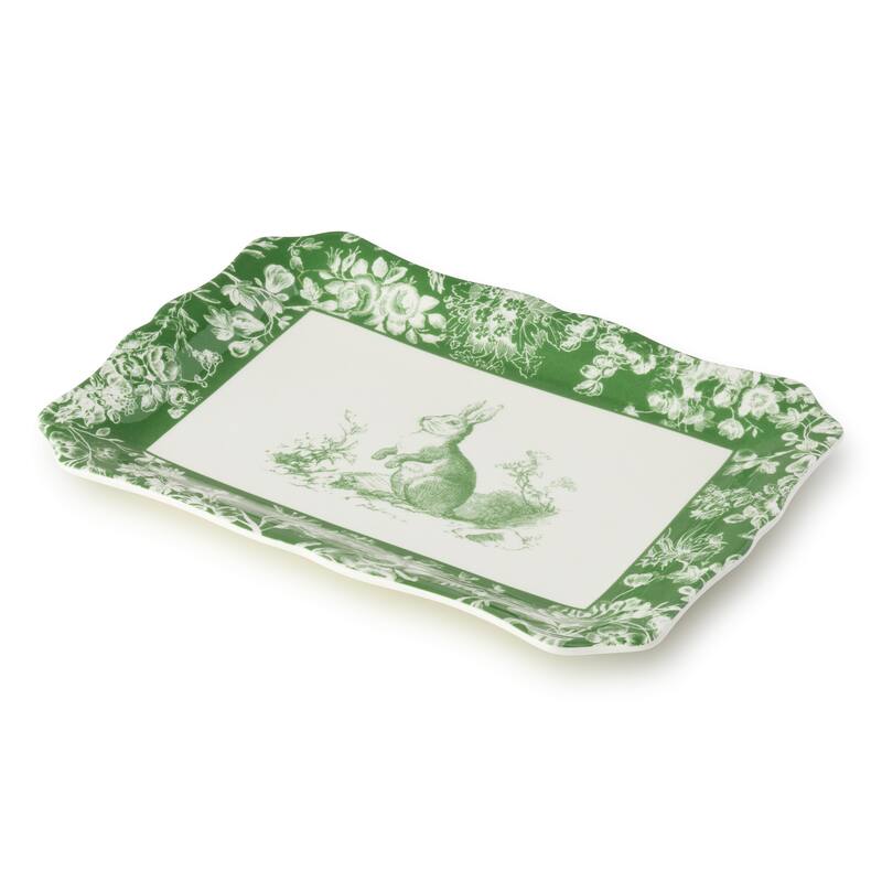 Certified International Le Jardin Rectagular Platter 13.75 x 9.75 - 13.75"W x 9.75"D x 1.125"H