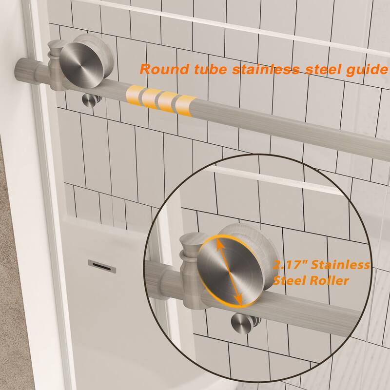 60x76 Inch Frameless Shower Door