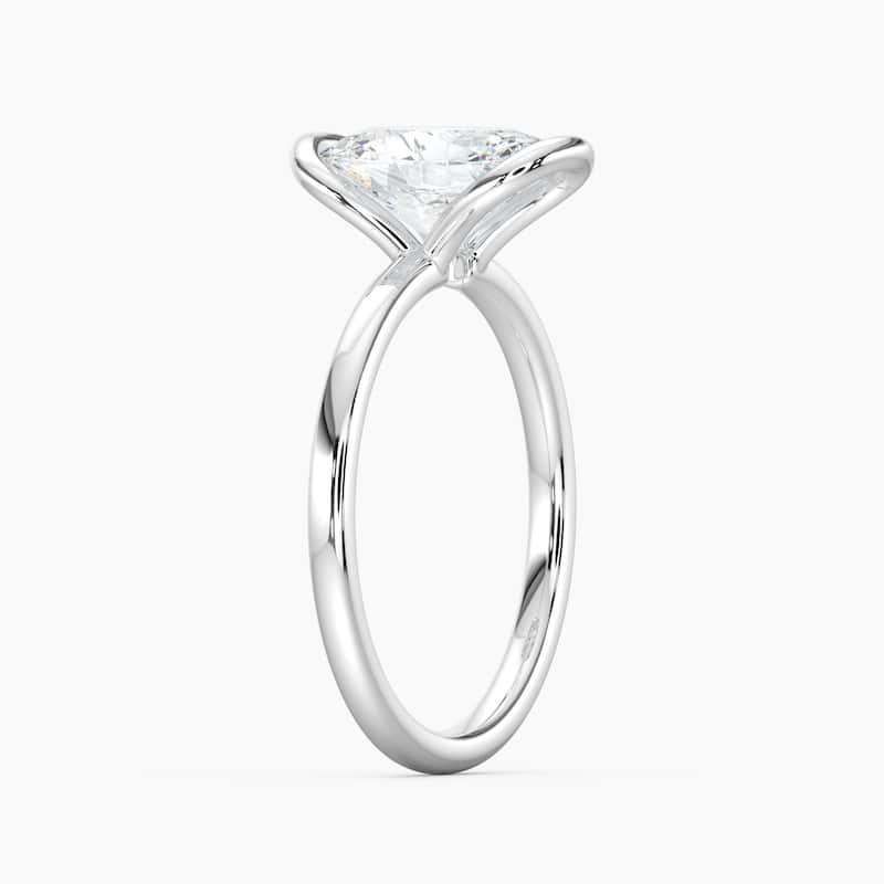 Auriya 14K Gold Lab Grown Diamond Oval Large Loop Solitaire Engagement Ring 1.00 - 5.00ct. tw. (F-G, VS)