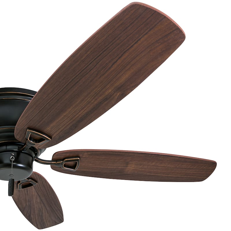 52" Honeywell Glen Alden Oil Rubbed Bronze Indoor Ceiling Fan, No Light, Pull Chain