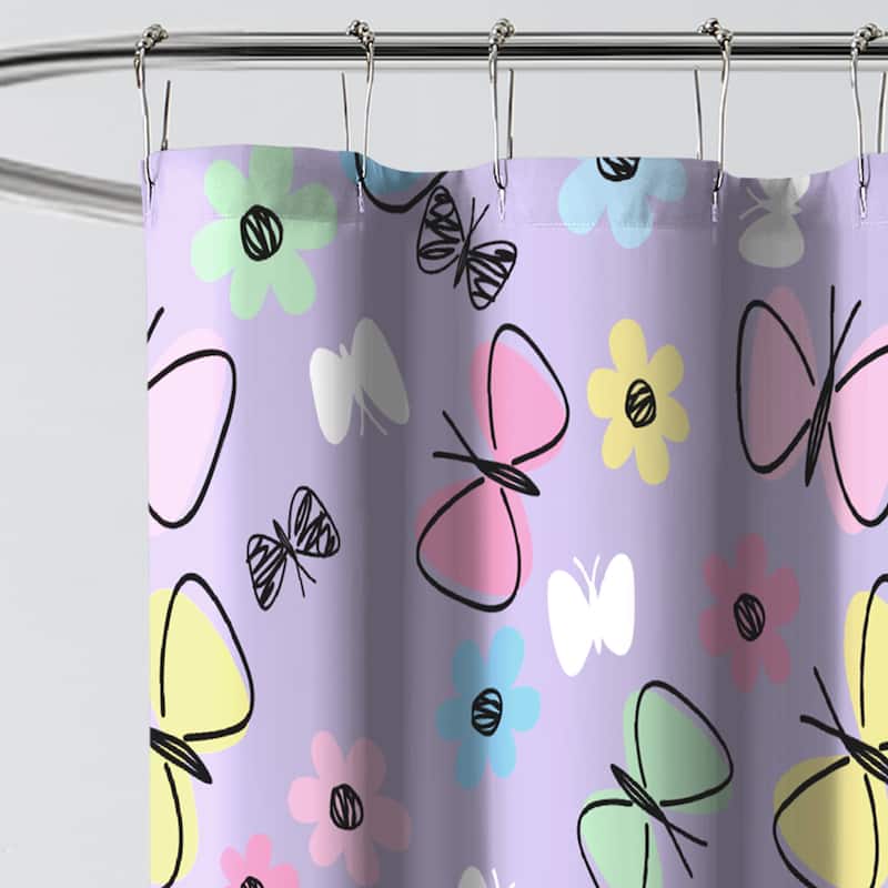 Dream Factory Kids' 72-inch Fabric Shower Curtain