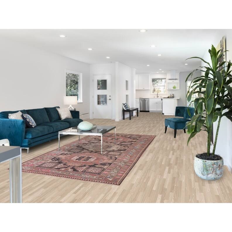 Hand Knotted Oriental 100% Wool Carpet Traditional Geometric Pink Meshkin Area Rug - 9' 4'' X 4' 11''