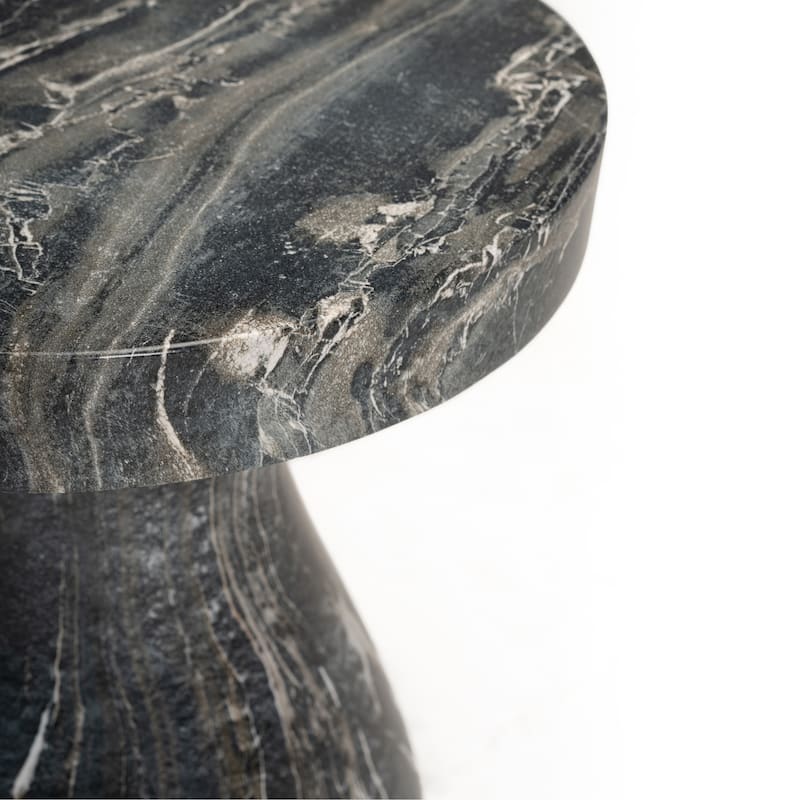 Studio London Monia Stylish Indoor and Outdoor Faux Marble End Table
