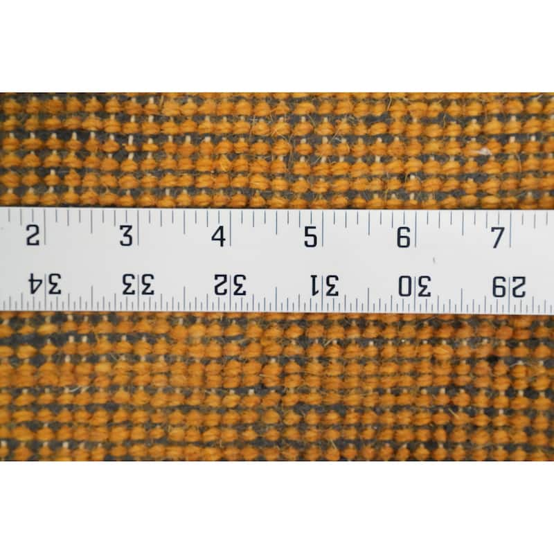 Hand Knotted Oriental 100% Wool Carpet Modern Geometric Beige & Ivories Gabbeh Area Rug - 6' 7'' X 4' 8''