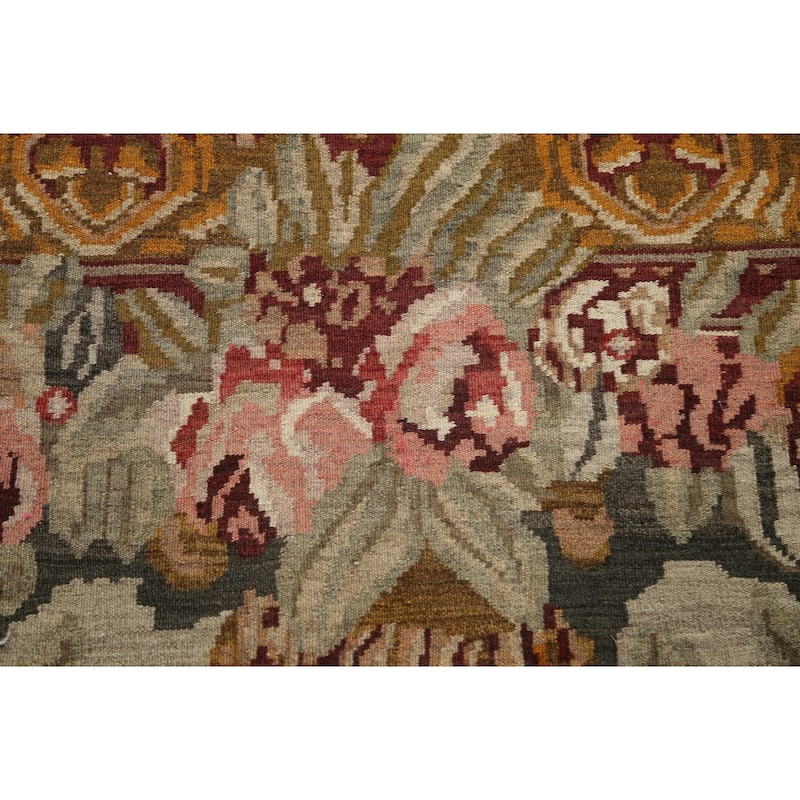 Vegetable Dye Kilim Turkish Oriental Area Rug Flat-weave Wool Carpet ...