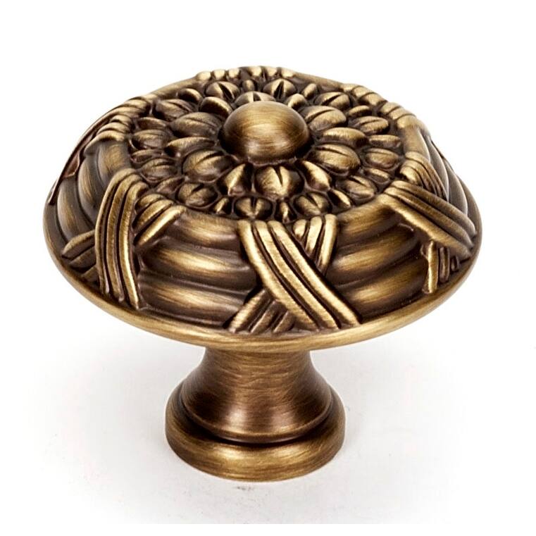 Alno Ribbon & Reed 1-1/2 Inch Mushroom Cabinet Knob - Satin