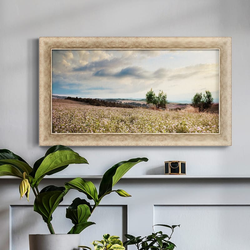 Tuscan Wildflowers Premium Framed Canvas- Ready to Hang