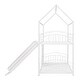 preview thumbnail 7 of 8, Elegant Friendly Design Twin over Twin Metal Kids House Bunk Bed with Built-in Slides and Climbing Ladders, Convertible, White