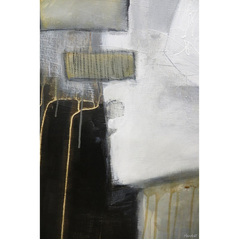 Golden Veins Print on Wrapped Canvas