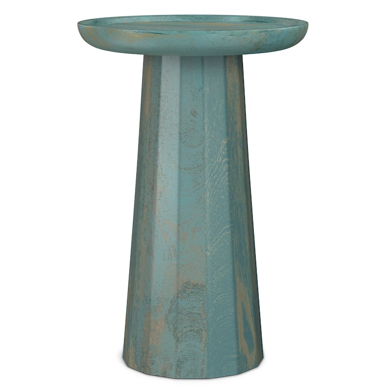 WYNDENHALL Kimball SOLID WOOD 13 inch Wide Round Contemporary Wooden Accent Table