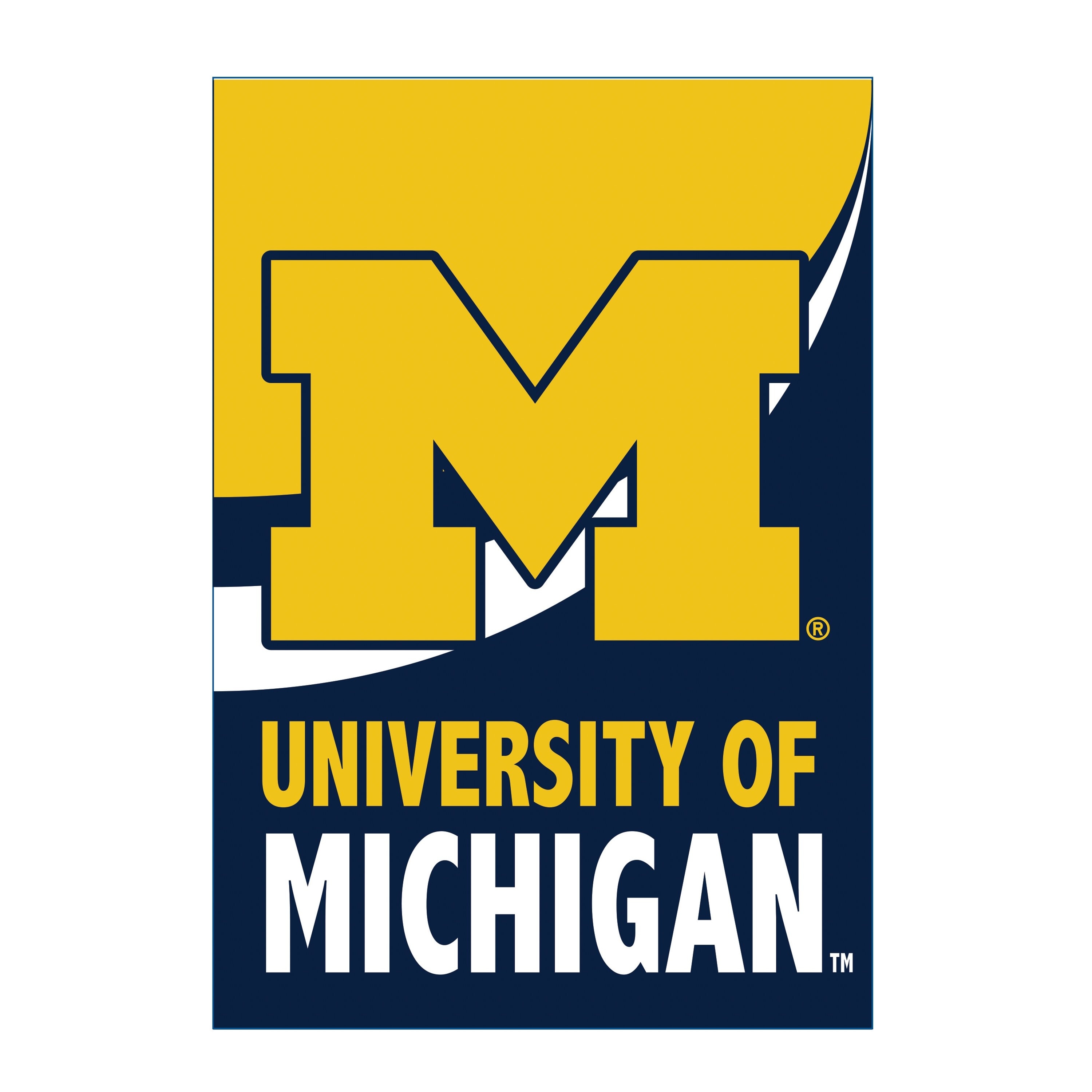 University Of Michigan Burlap Flag House Size