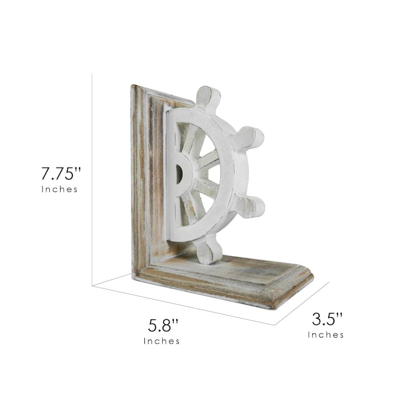 American Art Decor Heavy Duty Wood Bookends for Books/CDs/Vinyls