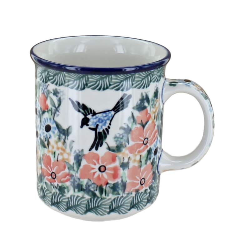 Blue Rose Polish Pottery 236 Ceramika Artystyczna Small Coffee Mug - Maria