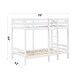 preview thumbnail 4 of 4, White Twin over Twin Wood Bunk Bed with Ladder & Fence