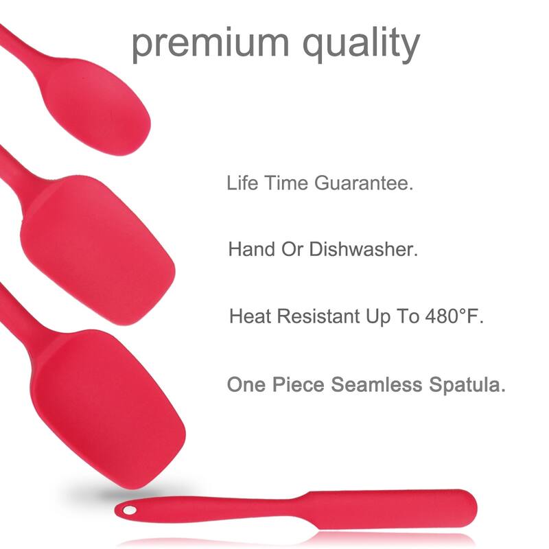 Silicone Spatula Set 4 Pcs Heat Resistant Turner Non Stick Spatula