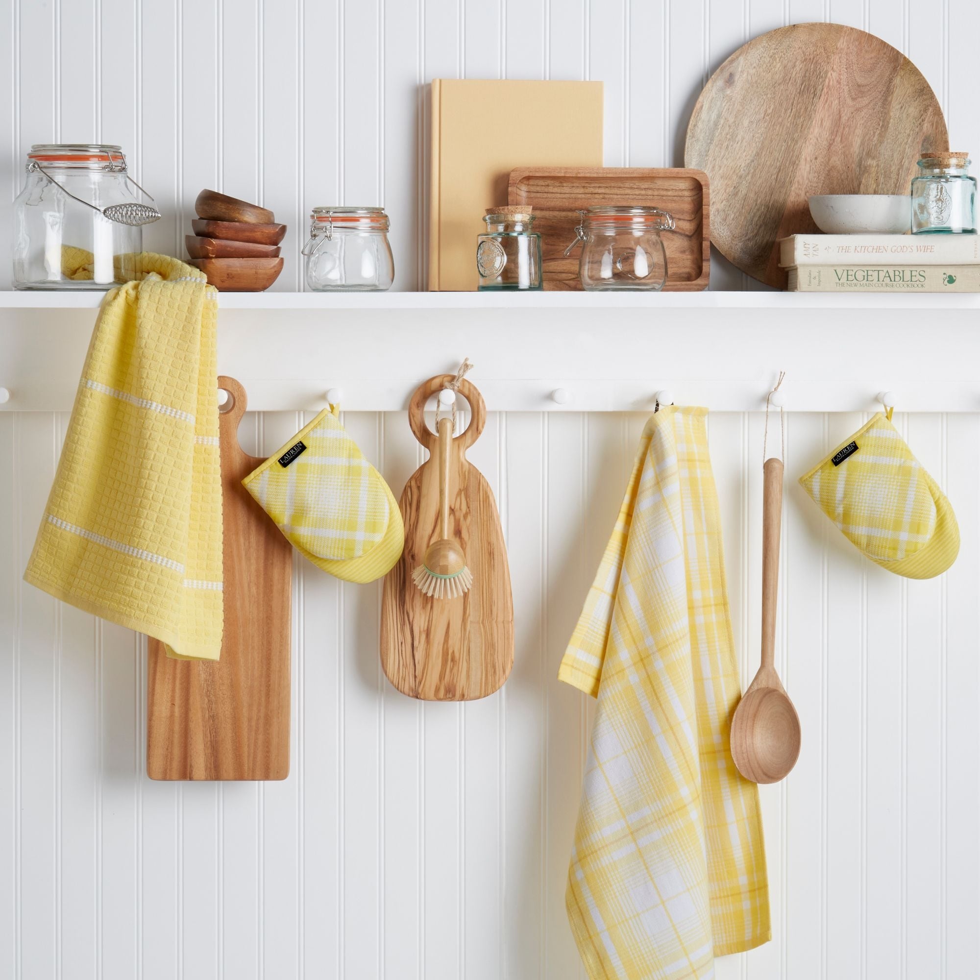 Ralph Lauren Roman Plaid Kitchen Towel and Mini Mitt Set, 4 Piece