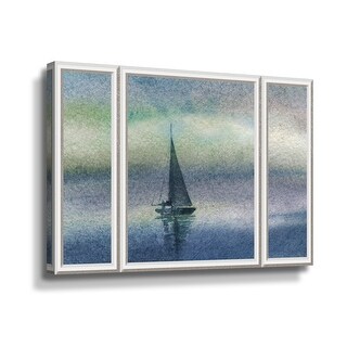 Sailboat In The Sea Watercolor Beach House VIII Gallery Wrapped Canvas ...