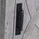 preview thumbnail 8 of 9, Farmhouse Barn Door Nightstand Bedside Table with Storage Open Compartment