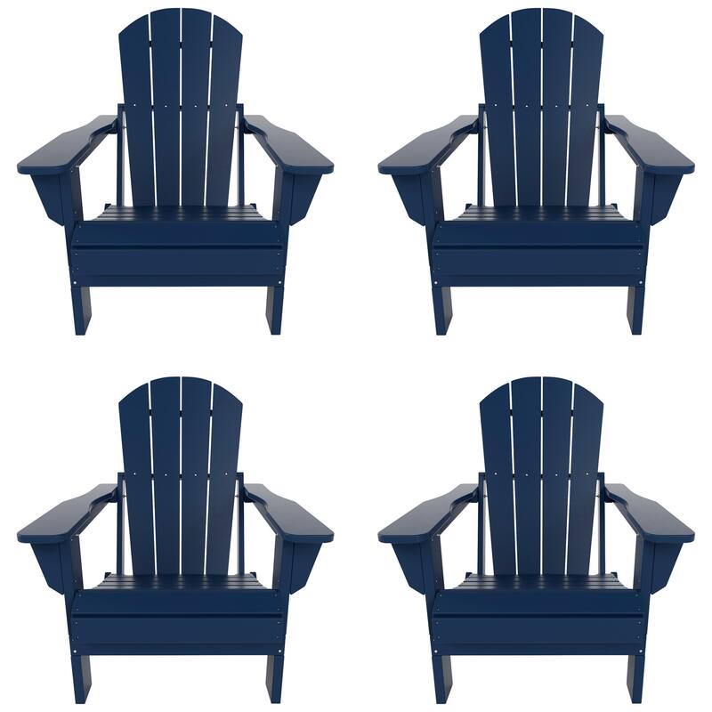 POLYTRENDS Laguna All Weather Poly Outdoor Adirondack Chair - Foldable (Set of 4)