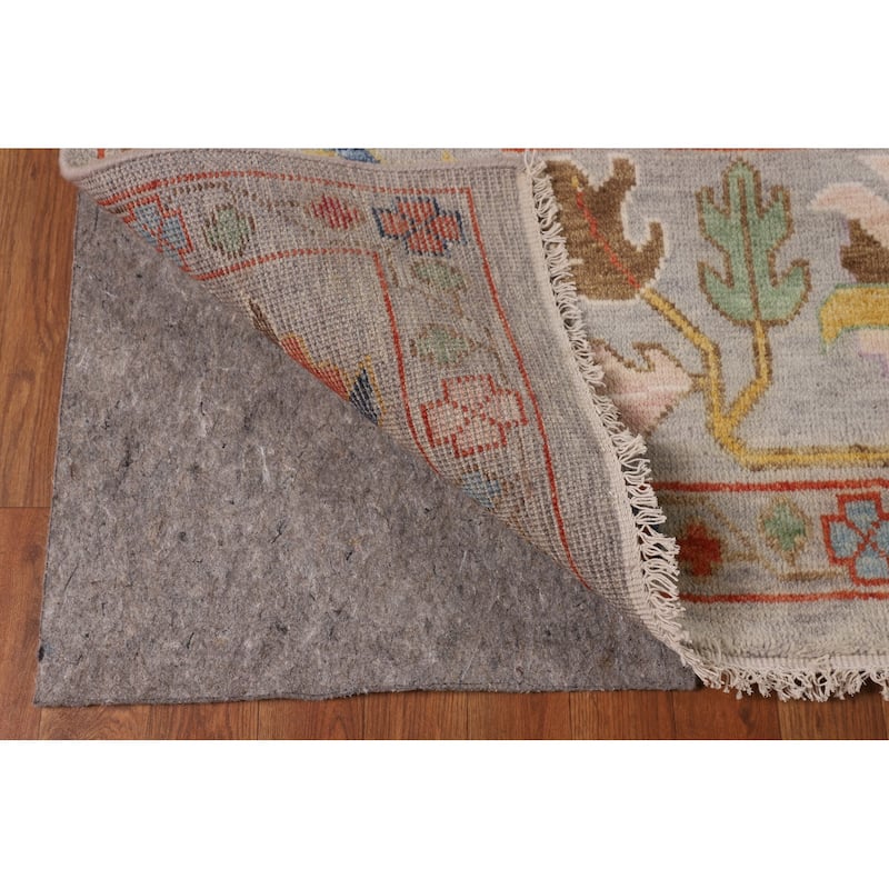 Floral Oushak Oriental Area Rug Handmade Transitional Wool Carpet - 8'9"x 11'9"