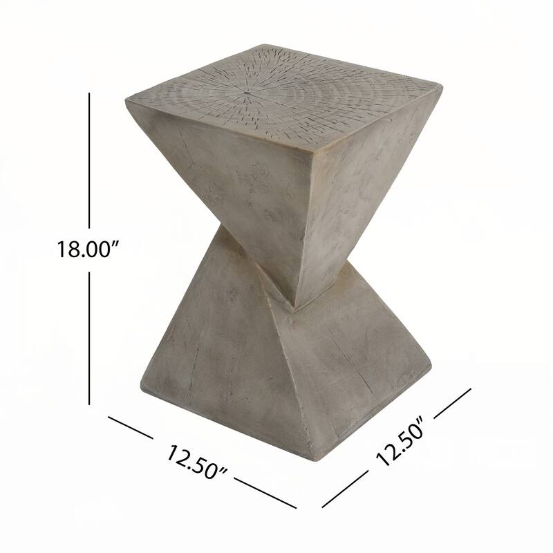 outdoor GEOMETRIC MGO SIDE TABLE,LIGHT GRAY COLOR