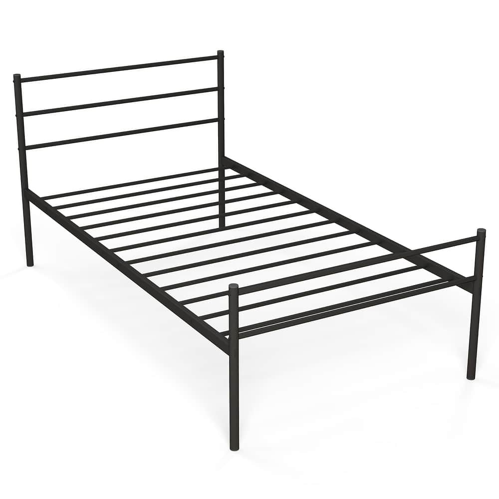 Costway Twin Metal Bed Frame Mattress Foundation No Box Spring Needed