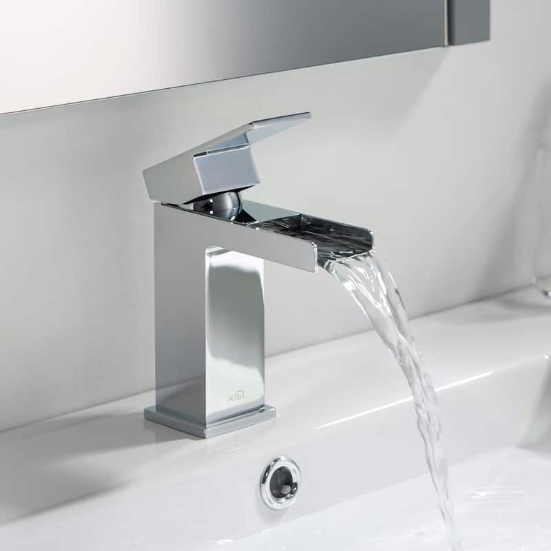 Waterfall Single Handle Bathroom Vanity Sink Faucet