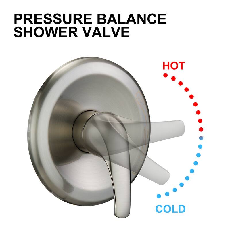 YASINU Dual 2 in 1 Shower Faucet Set with Valve Shower System Kit