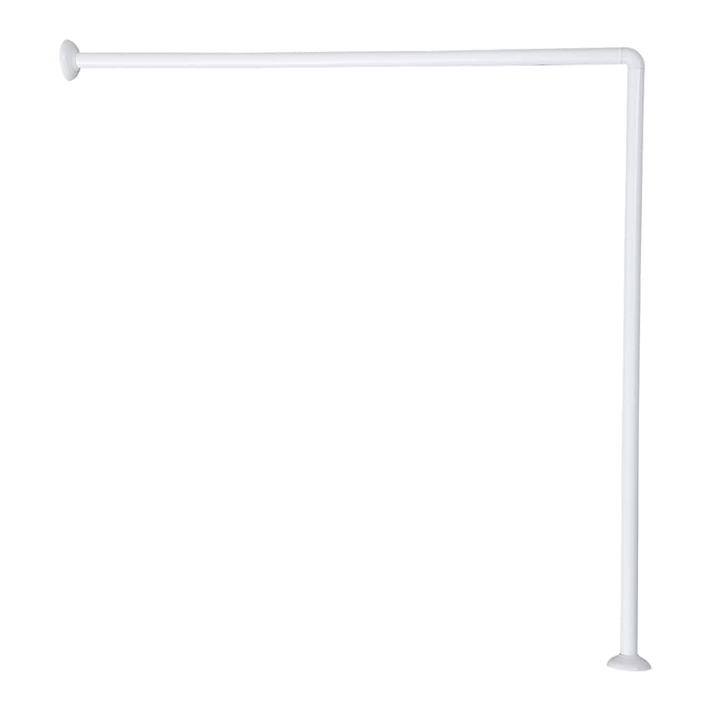 Wall Mounted Corner Shower Curtain Rod 35.4 - 35.4 Inches