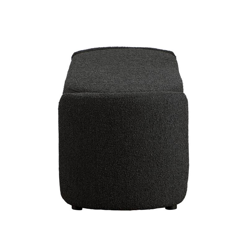 DH BASIC Pressice Contemporary Boucle Storage Bench for Bedroom Entryway by Denhour