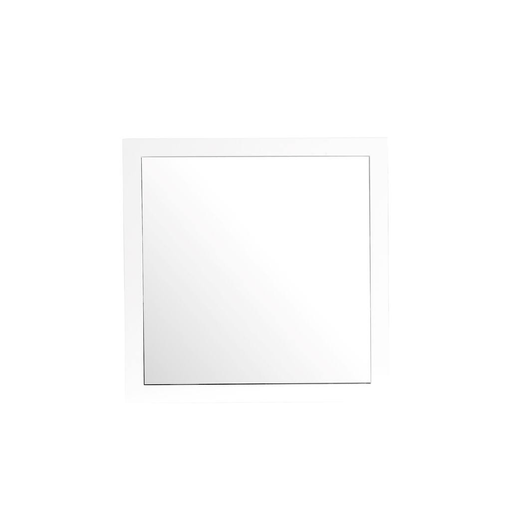 Solid Wooden Framed Square Dresser Mirror - 41" - White