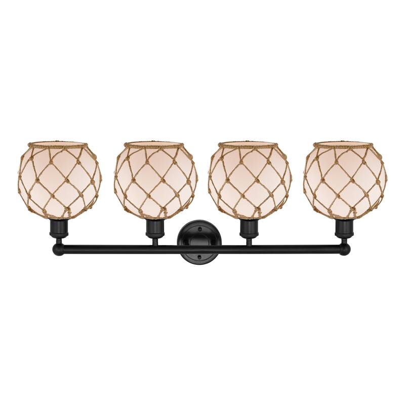 Innovations Lighting Endless Possibilities Edison - Farmhouse Rope - 4 Light 35" Bath Vanity Light