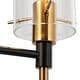 preview thumbnail 12 of 13, Modern 3-Light Black Gold Chandelier Pendant Light with Glass Shades Kitchen Island Light for Dining Room