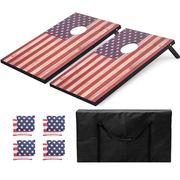slide 2 of 13, 4X2 Size Cornhole Set with Carrying Bag 4*2 Feet Wood America