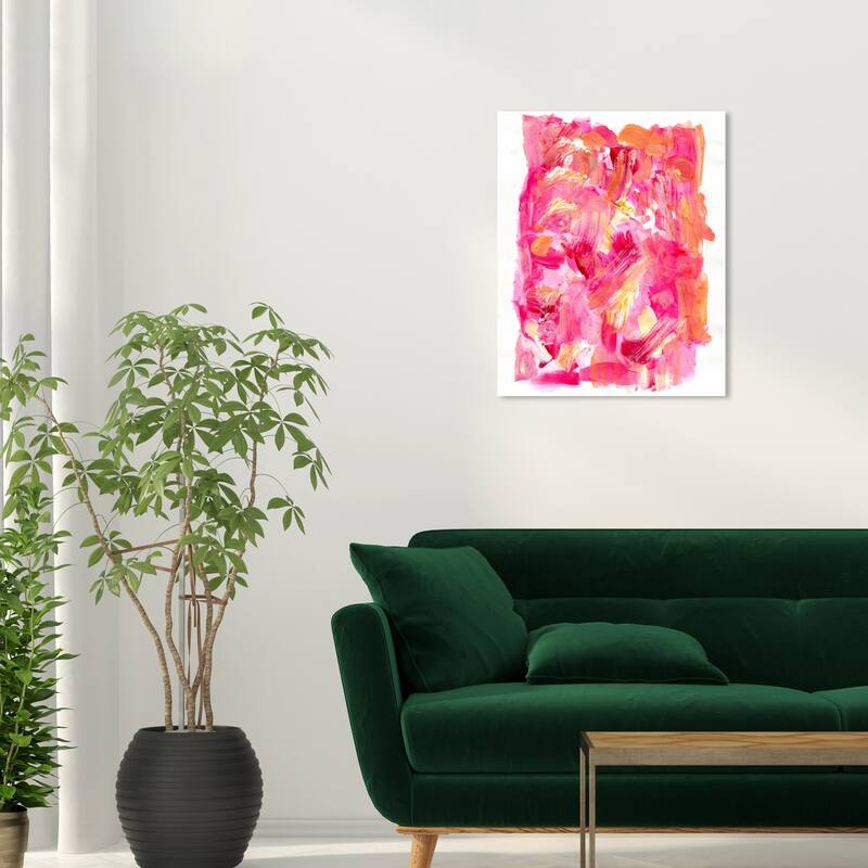 Wynwood Studio Canvas Abstract Buttercream Rosette Pink and Modern & Contemporary Wall Art Canvas Print - 24 x 20